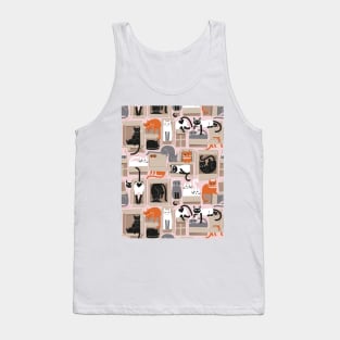 Purfect feline architecture // pattern // background cute cats in cardboard boxes Tank Top